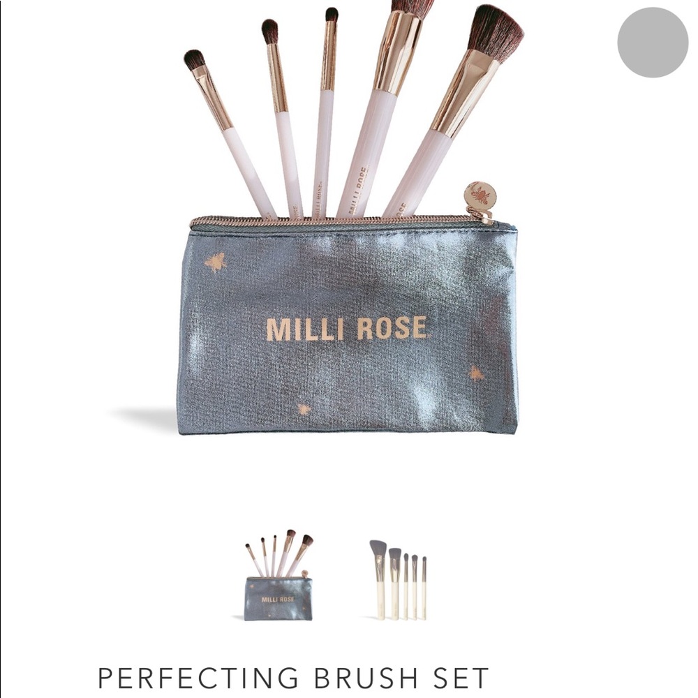 Milli Rose brush set with travel bag